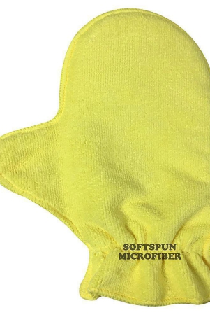 softspun-microfiber-glove-mitt-1-piece-set-340-gsm-yellow-multipurpose-thick-lint-streak-free-microfibre-mitt-for-car-bike-glasses-cleaning-polishing-washing-detailing