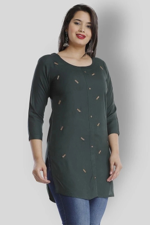 highlight-fashion-export-green-viscose-womens-straight-kurti-pack-of-1-xxl