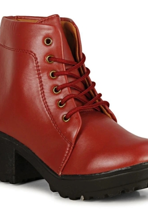 commander-shoes-red-womens-ankle-length-boots-none