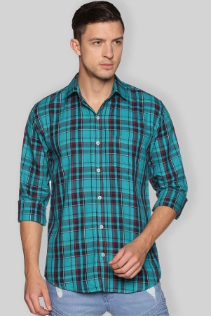 yha-green-100-cotton-regular-fit-mens-casual-shirt-pack-of-1-none