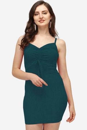 clafoutis-lycra-solid-knee-length-womens-bodycon-dress-teal-pack-of-1-none