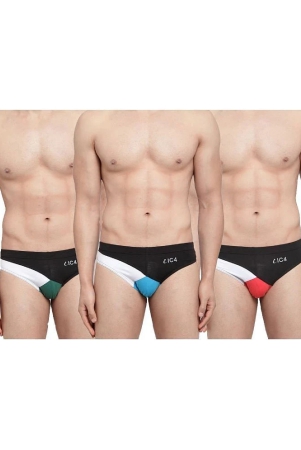 IC4 - Multicolor Cotton Mens Briefs ( Pack of 3 ) - L