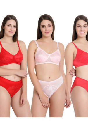 kyodo-pink-lycra-bra-and-panty-set-pack-of-3-none