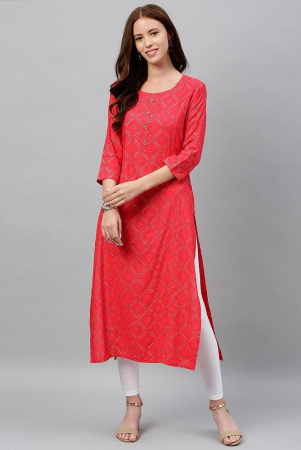 kipek-pink-rayon-womens-straight-kurti-pack-of-1-none