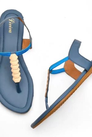 women-blue-flats-sandal