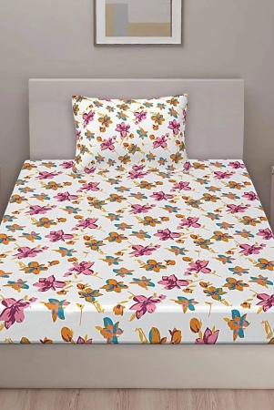 frionkandy-living-cotton-floral-printed-1-single-bedsheet-with-1-pillow-cover-pink-pink