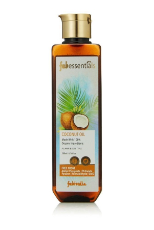 Fabessentials Coconut Oil | made with 100% Organic Ingredients |can be used as a Body Moisturiser, Hair Mask, Lip Oil, Makeup Remover, Dry Shave Oil, Baby Oil, Massage Oil and more - 100 ml