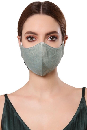 anekaant-grey-faux-silk-solid-shimmer-mask