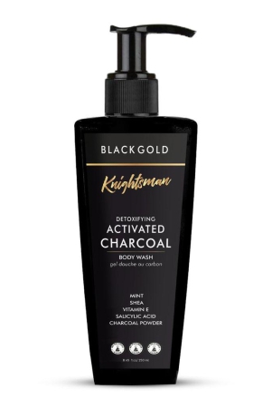 knightsman-activated-charcoal-body-wash-deep-cleanse-refresh-with-menthol-vitamin-e-1-salicylic-acid-reduce-acne-toxins-impurities-sulphate-free-250ml