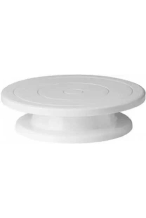 denzcart-360-degree-rotating-cake-stand-plastic-cake-server-cake-turntable-revolving-cake-decorating-stand-cake-stand-white-pack-of-1-by-ruhi-fashion-india