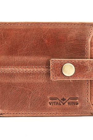 Vital King Men Trendy, Travel Tan Genuine Leather Wallet  (11 Card Slots)