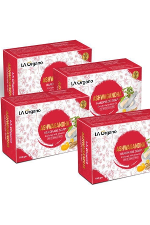 la-organo-ashwgandha-handmade-natural-bath-soap-bathing-bar-100-g-pack-of-4