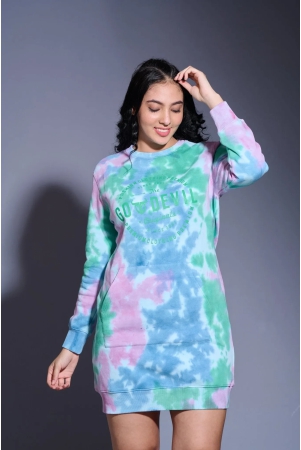 go-devil-in-multi-tye-dye-sweatdress-for-women-m