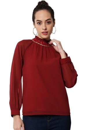 all-ways-you-women-top-georgette-fabric-maroon-xs