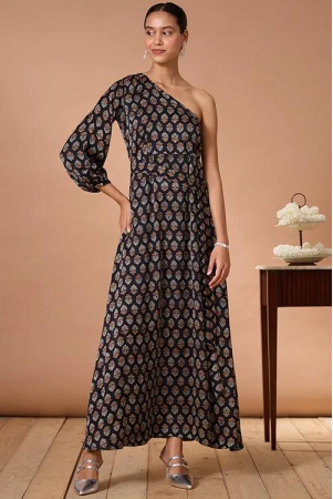 okhai-garnet-gypsy-handblock-printed-modal-ajrakh-one-shoulder-dress-xxs