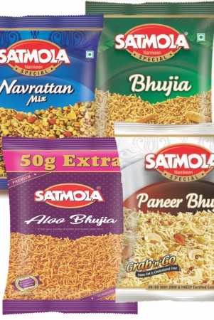 satmola-flavorful-fusion-combo-pack-paneer-bhujia-150g-bikaneri-bhujia-200g-aloo-bhujia-200g-navrattan-mix-200g