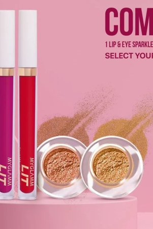 myglamm-combo-of-lit-lip-eye-sparkles-lit-liquid-matte-lipstick-highly-concentrated-loose-shimmer-pigment-smudge-proof-matte-finish-lipstick