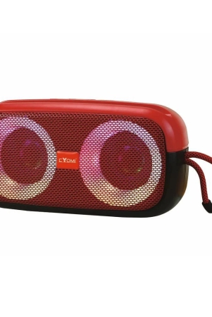 CYOMI CY-650 10 W Bluetooth Speaker Bluetooth v5.0 with USB,SD card Slot Playback Time 10 hrs Red - Red