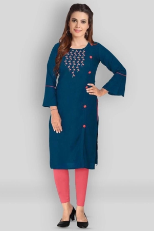 kapadia-blue-rayon-womens-straight-kurti-pack-of-1-4xl