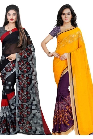 anand-sarees-yellow-georgette-saree-pack-of-2