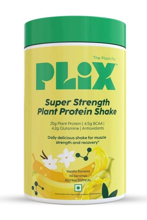 Plix - Strength Vegan Plant Protein Powder Plant Protein Powder ( 500 gm Vanilla )