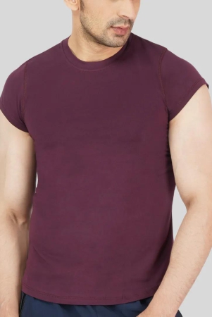 mens-crop-sleeves-cotton-lycra-t-shirt-xl-maroon