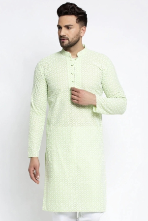 jompers-mens-dark-green-embroidered-kurta-only-xl-green