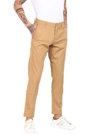 ruggers-cotton-blend-slim-slim-beige-mens-trousers-pack-of-1-none