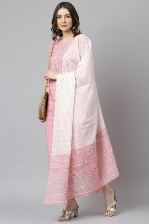 janasya-pink-cotton-kurti-with-pants-stitched-suit-none