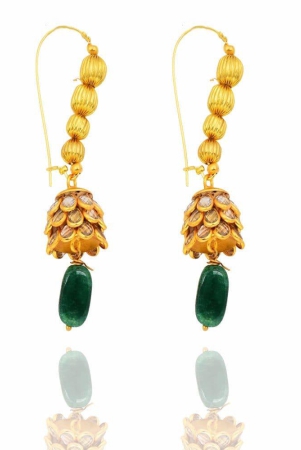 abhaah-rajasthani-handcrafted-green-kundan-pachi-light-weight-clip-on-jhumki-earrings-with-pearls-for-girls-and-women