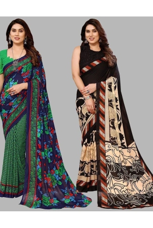 anand-sarees-georgette-printed-saree-with-blouse-piece-multicolour-pack-of-2-multicolour