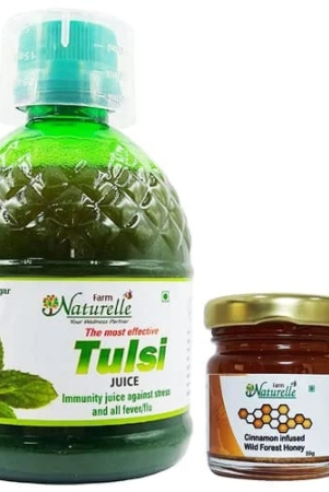 farm-naturelle-most-effective-tulsi-juice-400ml-the-finest-tulsi-juice-herbal-basil-and-cinnamon-honey-55g-x-1