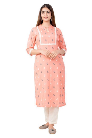 miravan-peach-cotton-blend-straight-kurti-3xl