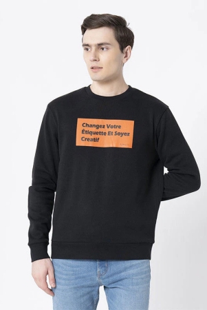 RedTape Black Casual Sweatshirt for Men | Full Sleeve | Round Neck