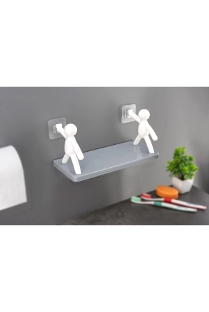 Uttamrobotics Bathroom Storage Basin Cabinet Plastic Wall Shelf( Pack Of 2)