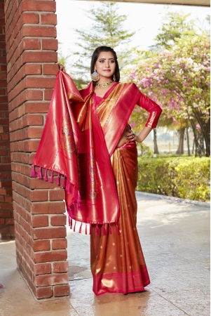 admiring-jaquard-brown-color-silk-saree