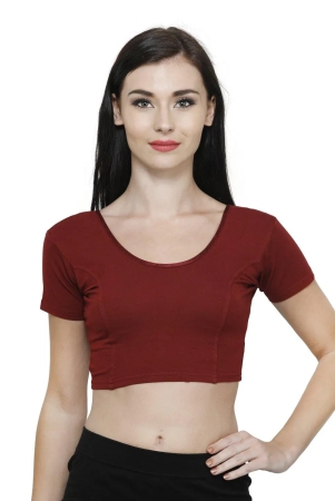 vami-womens-cotton-stretchable-readymade-blouses-maroon-s