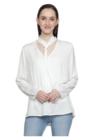 nuevosdamas-white-polyester-womens-asymmetrical-top-pack-of-1-s