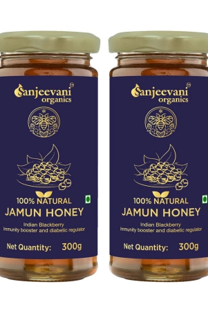 sanjeevani-100-natural-jamun-honey-300g-pack-of-2-jamun-sahad-pure-natural-honey-pack-of-2