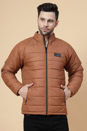 Rigo Polyester Men''s Puffer Jacket - Brown ( Pack of 1 ) - None