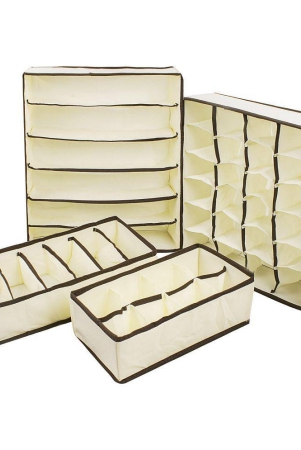 house-of-quirk-foldable-fabric-almirah-drawer-dividers-30-cm-x-35-cm-x-1001-cm-set-of-4-beige