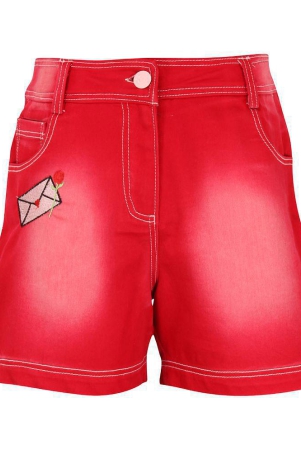 cutecumber-red-denim-girls-cycling-shorts-pack-of-1-none