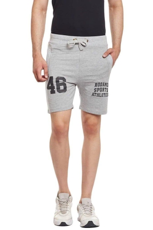 Rodamo  Men Grey Slim Fit Shorts