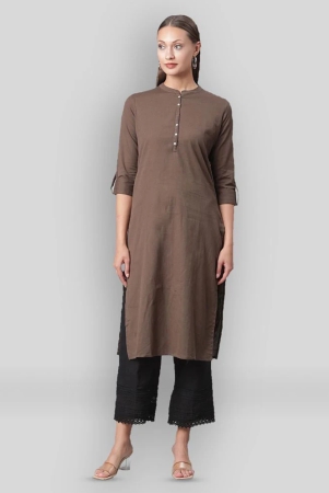 divena-brown-cotton-womens-straight-kurti-pack-of-1-m