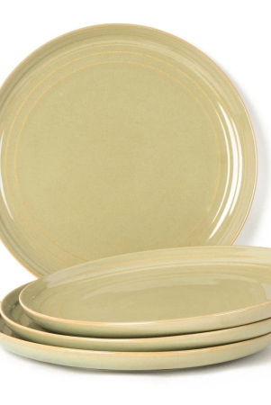 handcrafted-reactive-glaze-ceramic-dinner-plates-4-pieces-serving-for-4-microwave-and-dishwasher-safe-bone-ash-free-full-plate-set-crockery-for-dining-and-gifting-olive-green