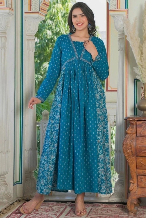 vbuyz-cotton-printed-anarkali-womens-kurti-blue-pack-of-1-none