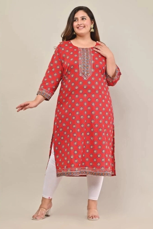 swasti-red-100-cotton-womens-straight-kurti-pack-of-1-none