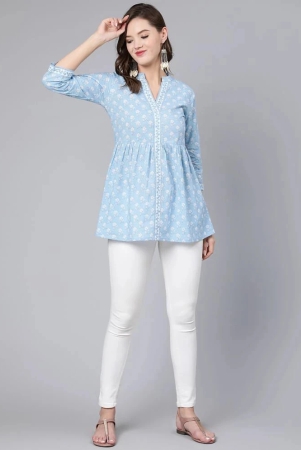 antaran-blue-cotton-womens-straight-kurti-pack-of-1-none