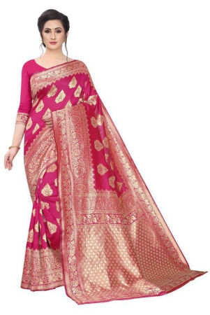 ofline-selection-pink-jacquard-saree-single