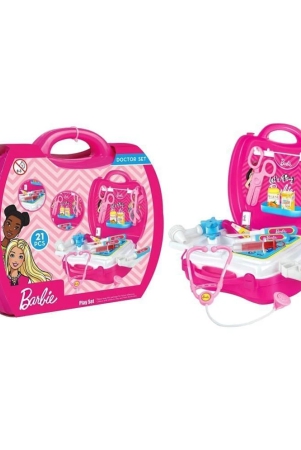 barbie-doctor-set-with-foldable-suitcase-compact-doctor-accessories-pretend-play-game-toy-kit-for-3-year-kids-boys-and-girls-multi-color